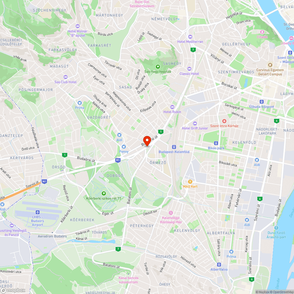 Veszélyes kátyú bejelentés helye