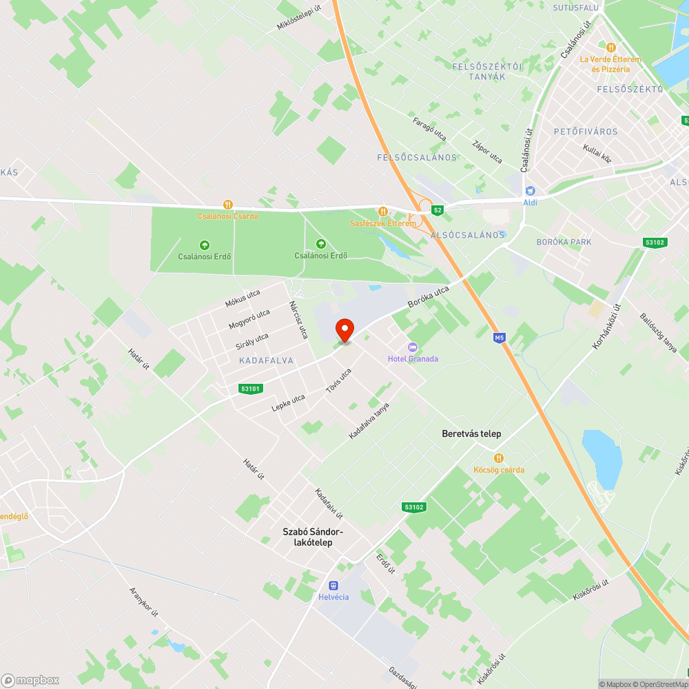 Bokatörő buszmegállók Kadafalván bejelentés helye