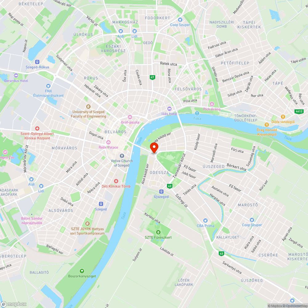 Döglött macska a Belvárosi hídon bejelentés helye