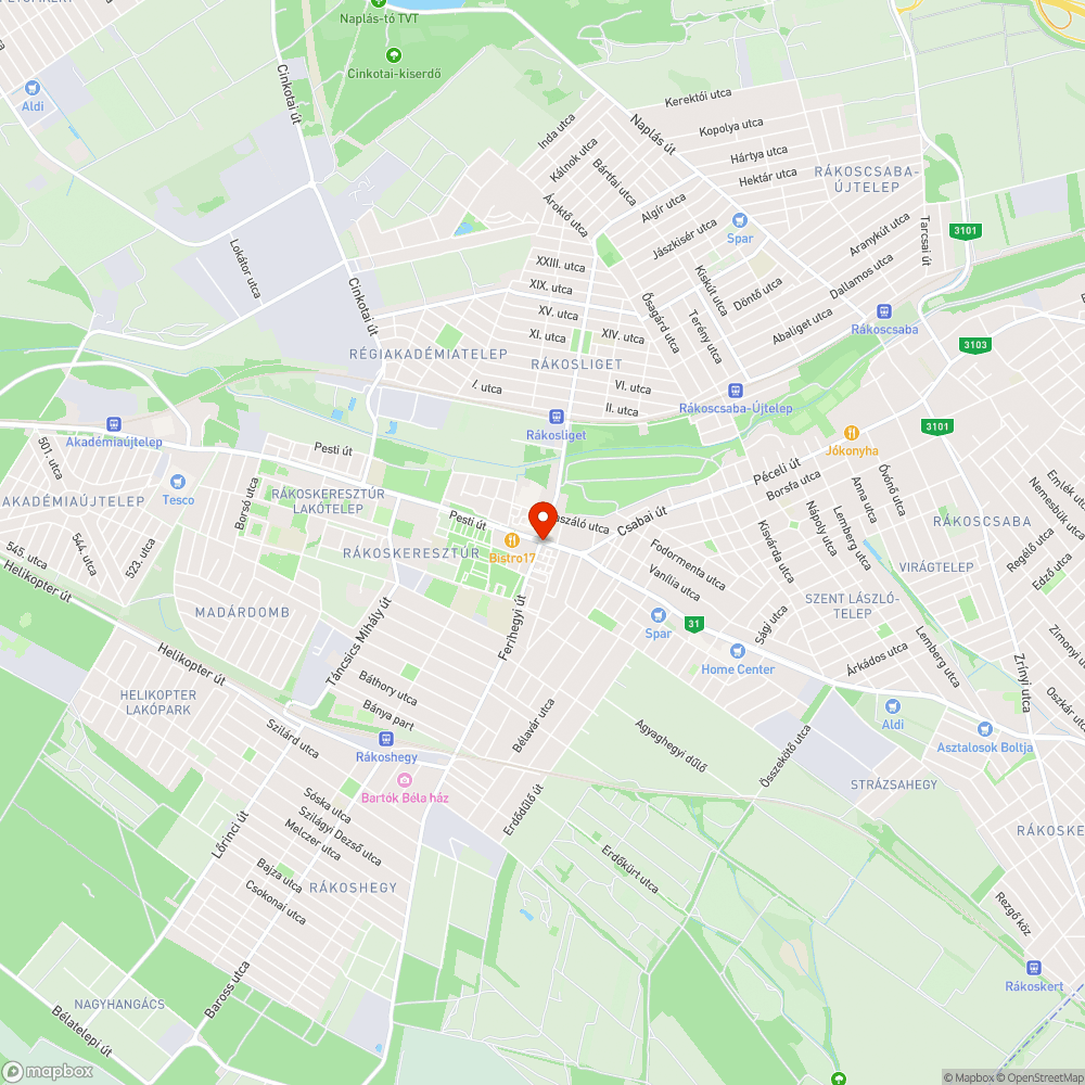 KerépárPestiút bejelentés helye